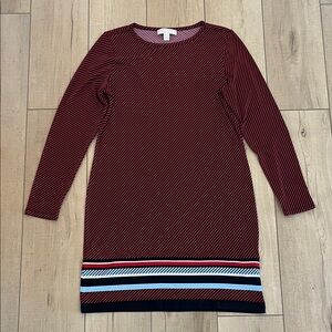 Michael Kors Striped Long Sleeve Dress